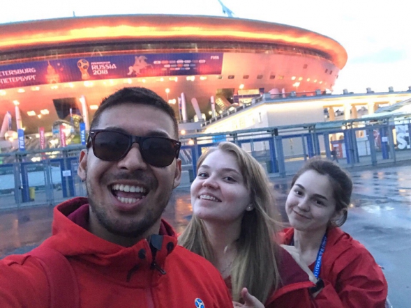 Студенты СПбГПМУ - волонтеры Чемпионата мира по футболу