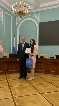 Студентка Педиатрического университета получила благодарность от городского Комитета по внешним связям 1