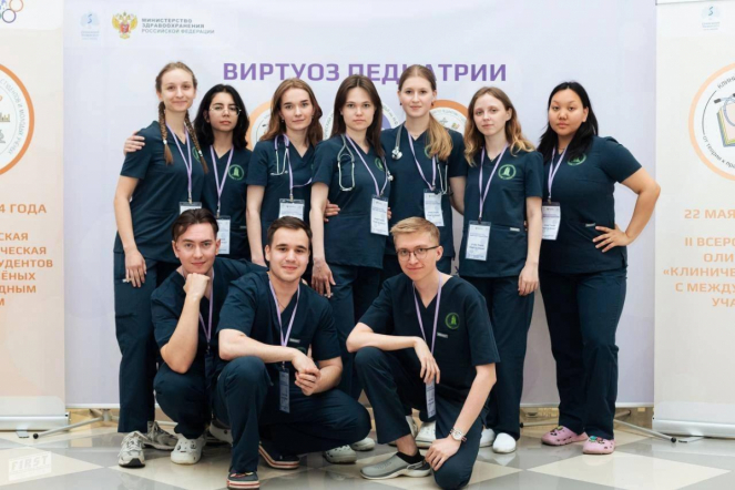 Команда Педиатрического университета - бронзовые призеры олимпиады «Клинический дебют» в Москве