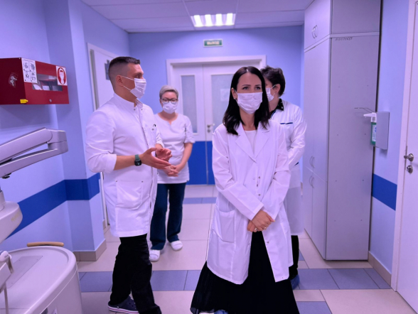 Депутат Государственной Думы Татьяна Буцкая встретилась с ректором Педиатрического университета Дмитрием Ивановым 7