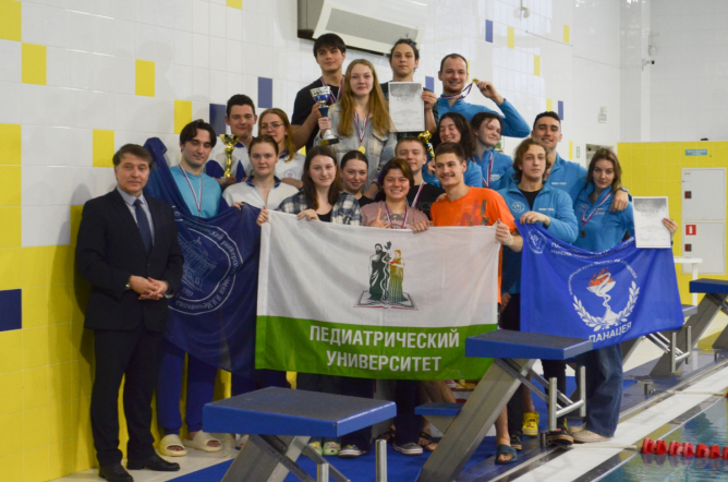 Пловцы Педиатрического университета завоевали кубок ректора университета имени Мечникова